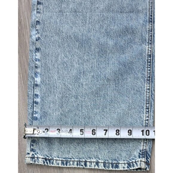 Simple Society Women Wide Leg Jeans Low Rise Blue Denim‎ Size 11/30 NWT - Picture 3 of 14